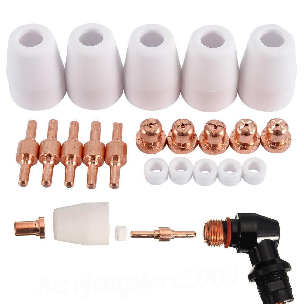 20pcs Set PT-31 Plasma Torch Consumable Electrode Shield Cups Kit Accessories