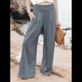 thumbnail image 4 of Pantalones Palazzo de para Mujer Gris XL, 4 of 7