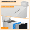 thumbnail image 2 of Drop in Ice Chest 20l x 16w x 13h Inch Stainless Steel Ice Cooler with Sliding Cover Drop in Ice Bin Included Drain-Pipe and Drain Plug for Cold Wine Beer, 2 of 3
