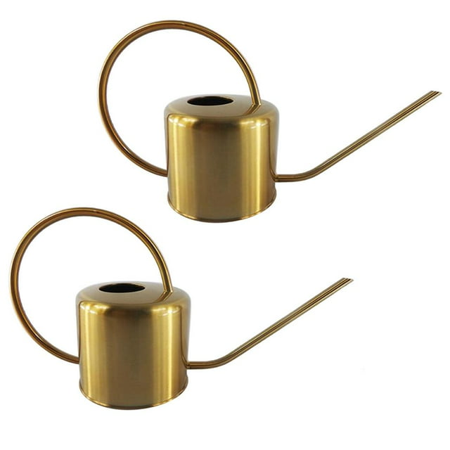 2 Piezas Olla de Riego con Aspersor para s de Riego para Interiores y Exteriores para Plantas Colgantes de Jardín 1300ml CUTICAT Regadera de acero inoxidable