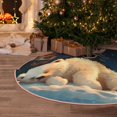 thumbnail image 4 of Salouo Starry Sky Sleep White Bear Christmas Tree Skirt 36" Farmhouse Christmas Decorations Snowman Xmas Tree Skirt Tree Mat for Holiday Party Decor, 4 of 8