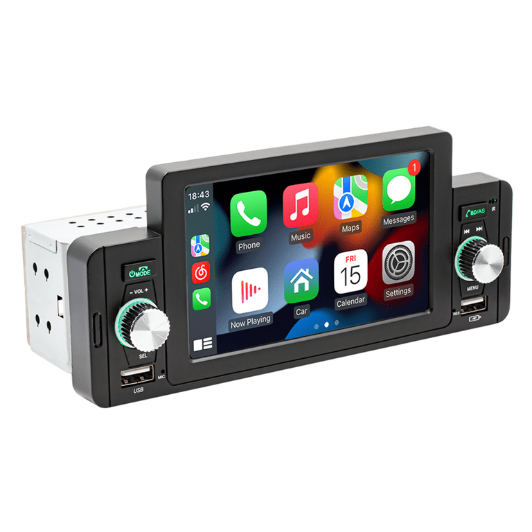 7 Single 1 DIN Flip out Touch Screen Car MP5 Stereo Radio Bluetooth with  Camera
