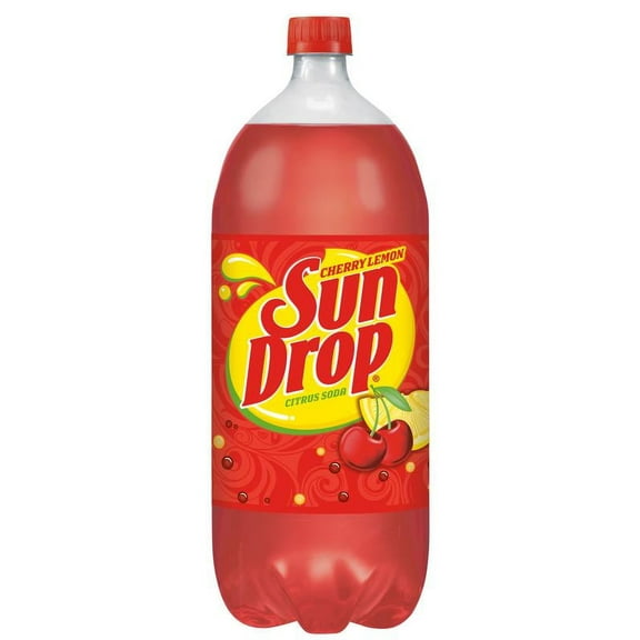 Sun Drop Cherry Lemon Soda Pop, 2 Liter Bottle