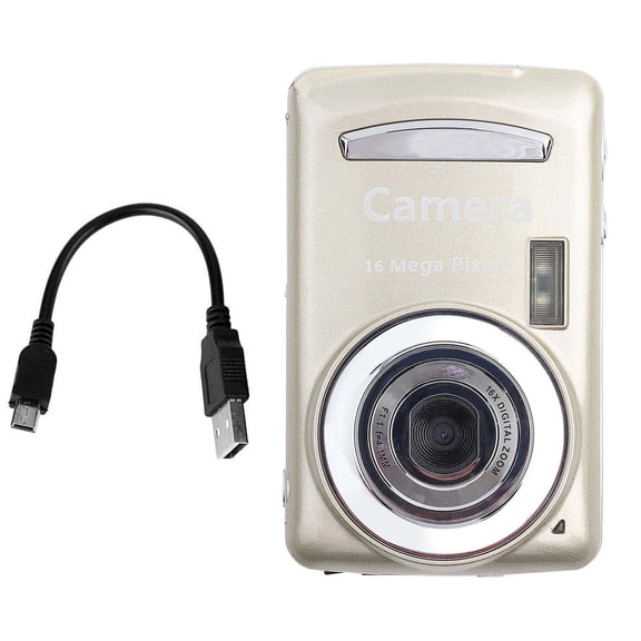 Mini Digital Cameras, 16MP 720P 30FPS 2.4 Inch LCD 16X Zoom HD Digital Video Camera, Video Camera Camcorder for Teenager (B)