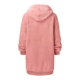 thumbnail image 7 of Lindreshi Shackets for Women 2023 Fall Fashion Women's Zipper V-Neck Pullover Tops Long Sleeve Hooded Blouse Sweatshirt, 7 of 7