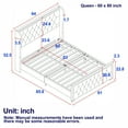 thumbnail image 3 of Queen Platform Bed Frame with High headboard Beige, 3 of 5