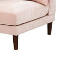 thumbnail image 4 of Rio 33 Inch Modular Single Arm Corner Chair 2 Lumbar Cushions Blush Pink - Saltoro Sherpi, 4 of 5