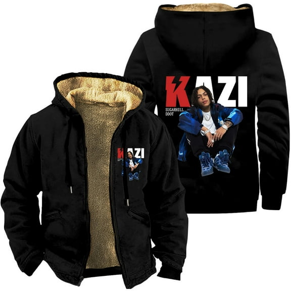 SugarHill Ddot Zipper Thick Hoodies Vintage 90s Coat Streetwear Zip up Sweatshirts