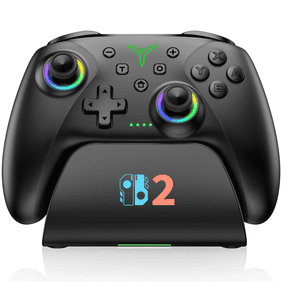 Switch 2 Controller,ESYWEN Switch 2 Pro Controller for Switch/OLED/Lite with Charging Dock, Hall Effect Joysticks & Triggers, Turbo, Macro