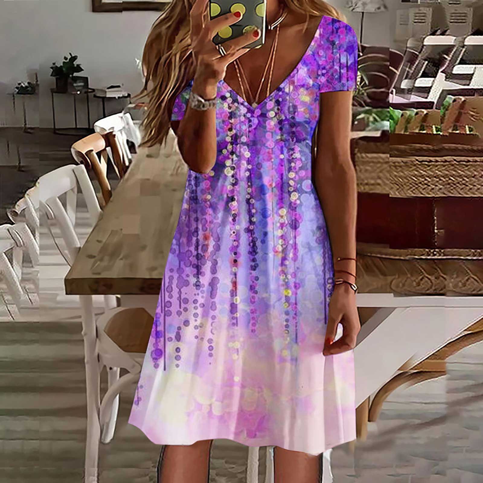 Purple And White Party Dresses