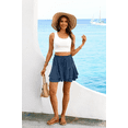 thumbnail image 6 of NICELF Flowy Shorts for Women Boho Ruffle Tiered Womens Skorts Summer Casual High Waist Mini Skirt Double-Layer Floral Skort, 6 of 7