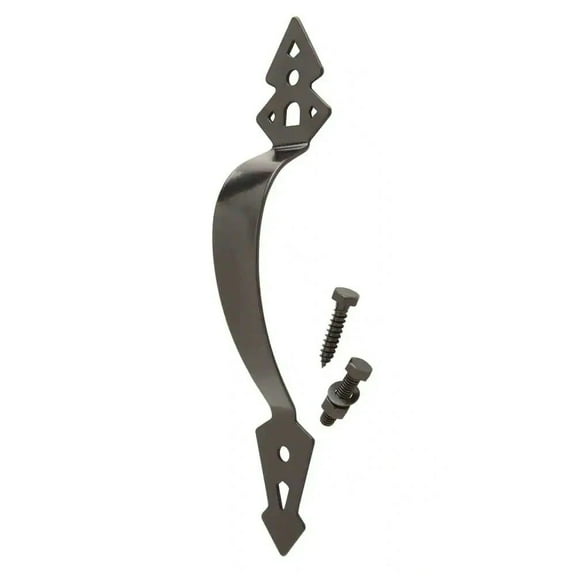Everbilt 11-1/8 in. Black Heavy-Duty Rustic Gate Door Pull Handle 15329