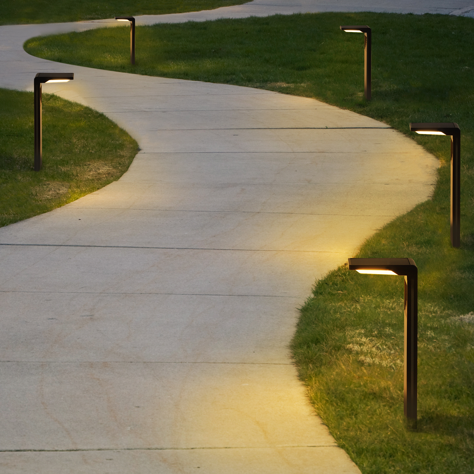 Solar Pathway Lights 2 Pack Walkway Path Lights, Warm White