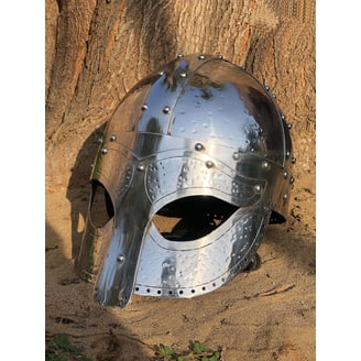 Handmade Viking Ocular Helmet - Solid Steel Medieval Armor For Reenactment & Costumes