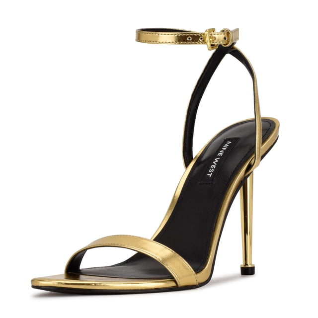 Sandalia de Tacón Reina3 Dorado Metálico Nine West Talla 10.5 US
