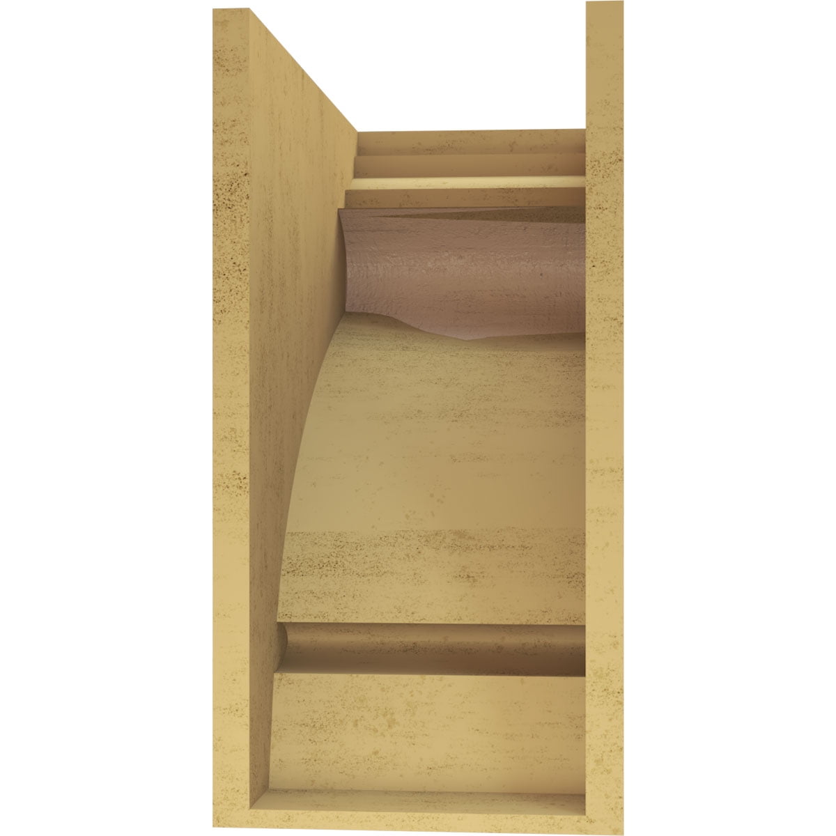11"W x 22"D x 22"H Classic Mayflower Rough Cedar Woodgrain TimberThane Corbel, Primed Tan