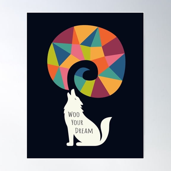 Woo Your Dream At Night Poster Wall Art, Modern Wall Decor For Living Room Bedroom, 8x12 UNFRAMED