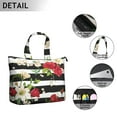 thumbnail image 2 of Tropical Flower Leaves Travel Duffel Boho Botanical Print Weekender Bag, Lightweight, , Multiple Pockets, 2 of 5