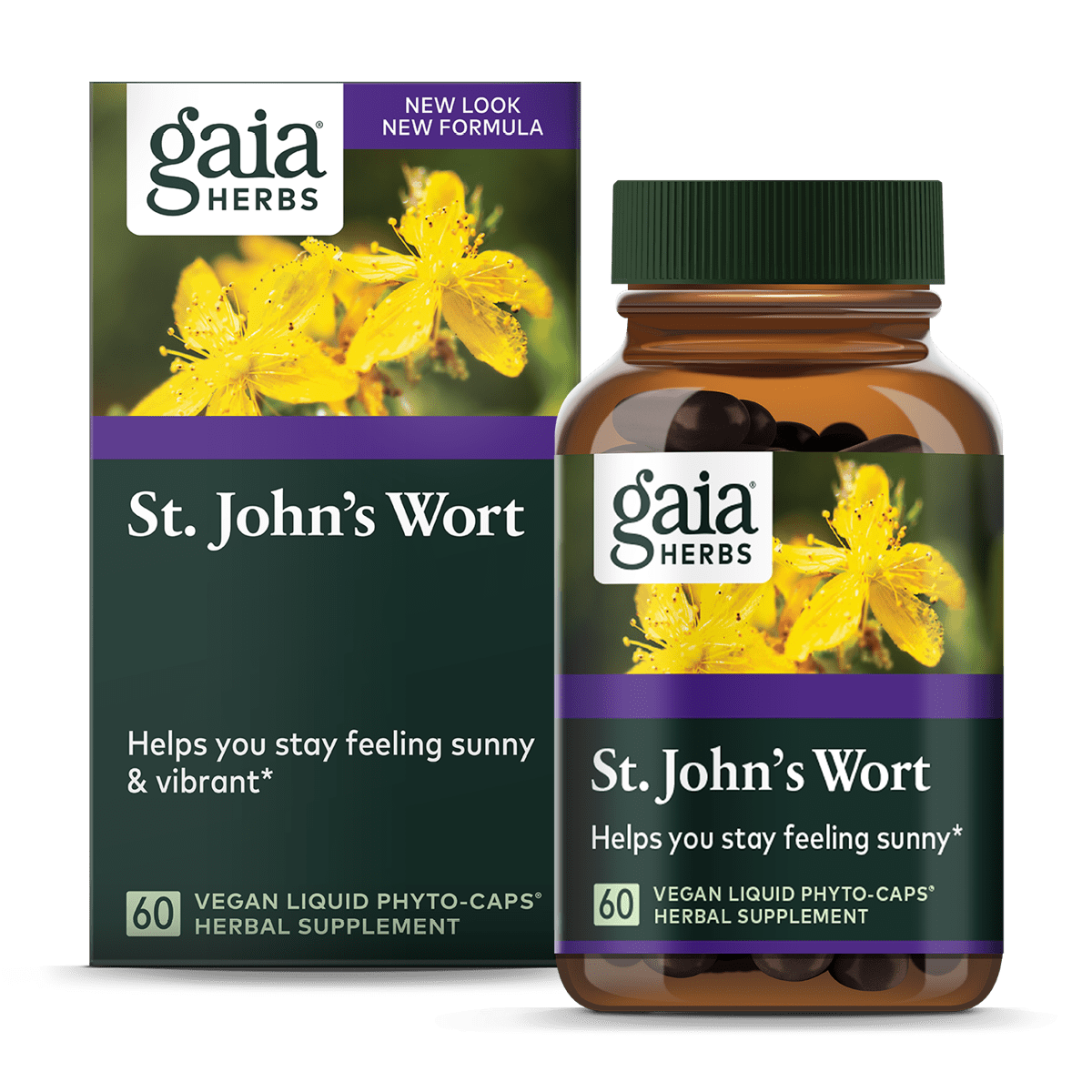 Gaia Herbs St. John's Wort Natural Stress Support Supplement to Help