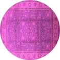 thumbnail image 1 of Ahgly Company Indoor Round Oriental Pink Traditional Area Rugs, 8' Round, 1 of 4