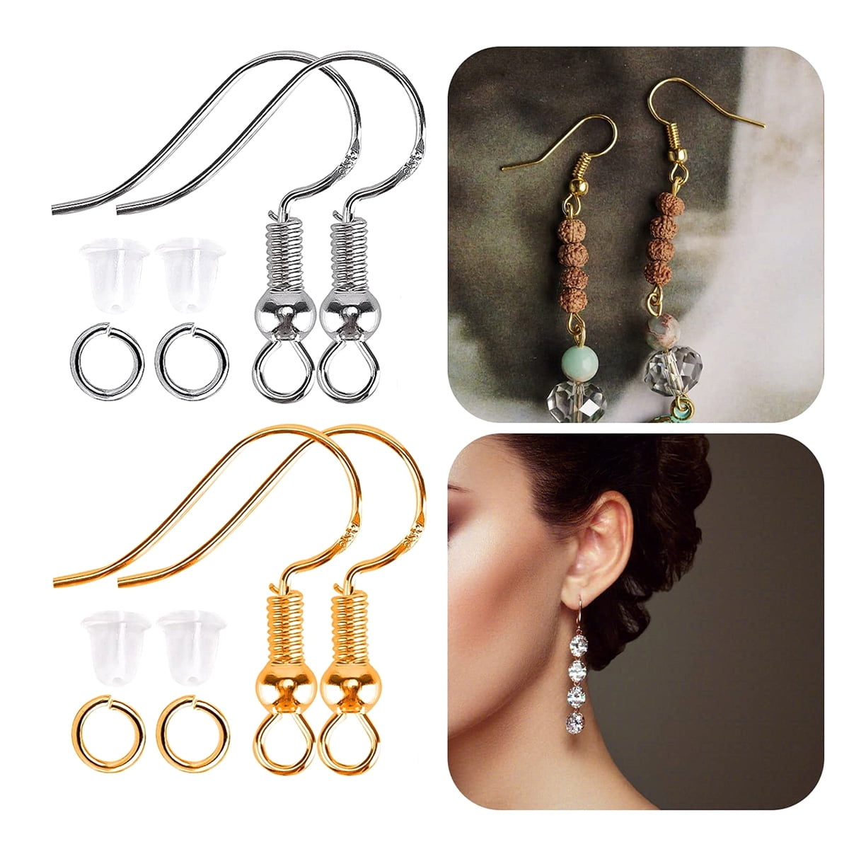 Amazon.com: MOLIK Earring Lifters Backs 6 Pairs Adjustable Hypoallergenic  Earring Secure Backs Lifter for Droopy Ear Heavy Earring (Silver/Gold/Rose)  : Clothing, Shoes & Jewelry