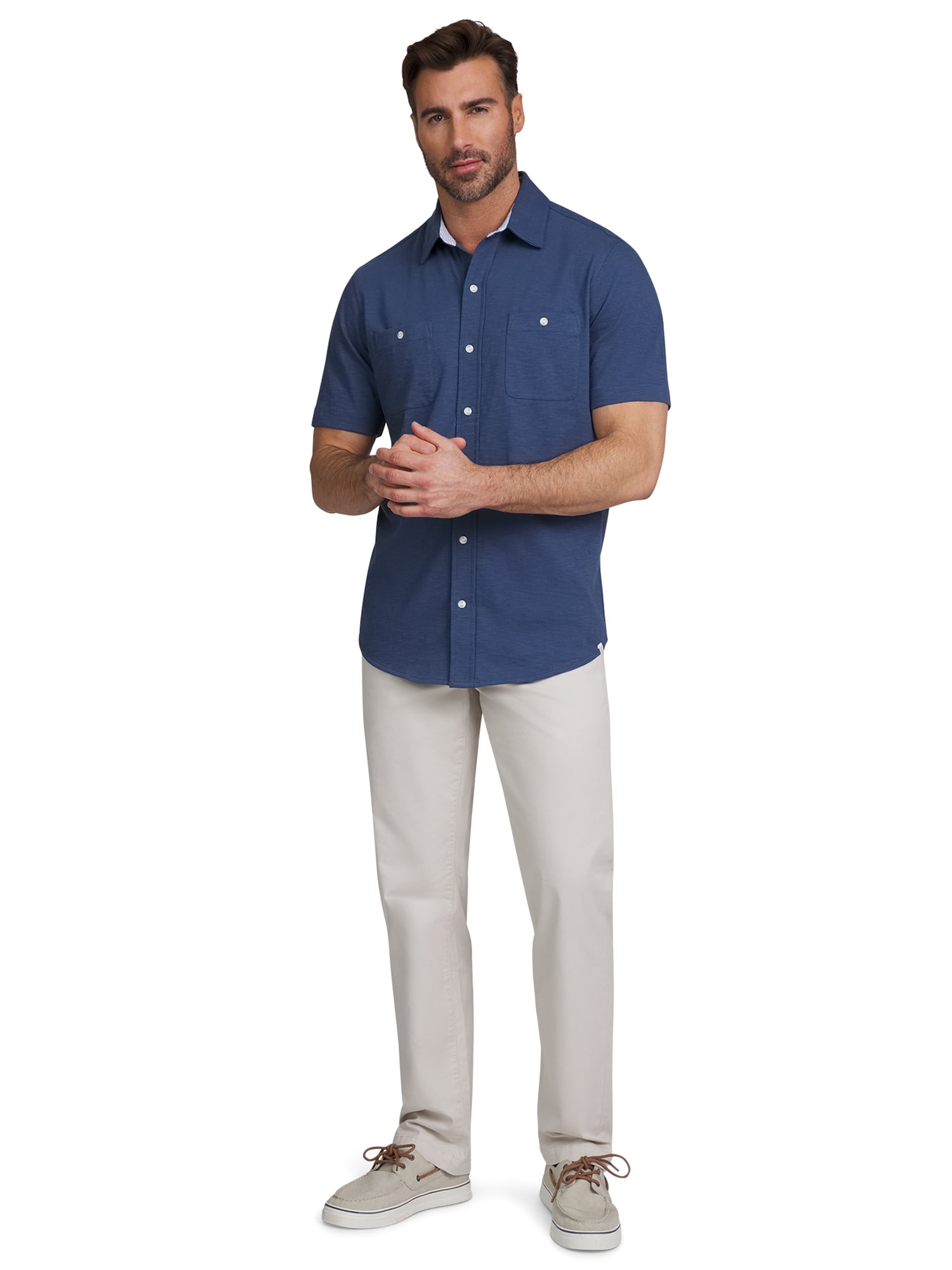 Chaps Men's & Big Men's Seacoast Wash Flex Twill Chino Pants, Waist Sizes 30-42