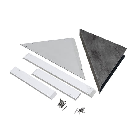 Palisade Vinyl Waterproof Corner Shower Bench in Ashen Slate
