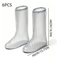 thumbnail image 2 of KojanyuRain Shoe Covers 6pairs Reusable PVC Thickened, Zipper Water Resistant Overshoes for Outdoor Walking, 2 of 6