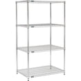thumbnail image 2 of Nexel VP18487NC 18 x 48 x 74 in. 4 Tier Economy Wire Shelving Starter Unit, Nickel Chrome, 2 of 7