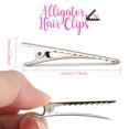 thumbnail image 2 of 100pcs 1.77 Inch Silver Alligator Hair Clip Flat Top With Teeth Single Prong Metal Clips Curl Clips Hairbow Accessory For Arts Crafts Projects, Hair C, 2 of 4