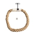 thumbnail image 3 of Stylish Rustic Hand Towel Holder Iron Coat Hanger with Hemp Rope, 3 of 10