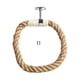 thumbnail image 3 of Stylish Rustic Hand Towel Holder Iron Coat Hanger with Hemp Rope, 3 of 10