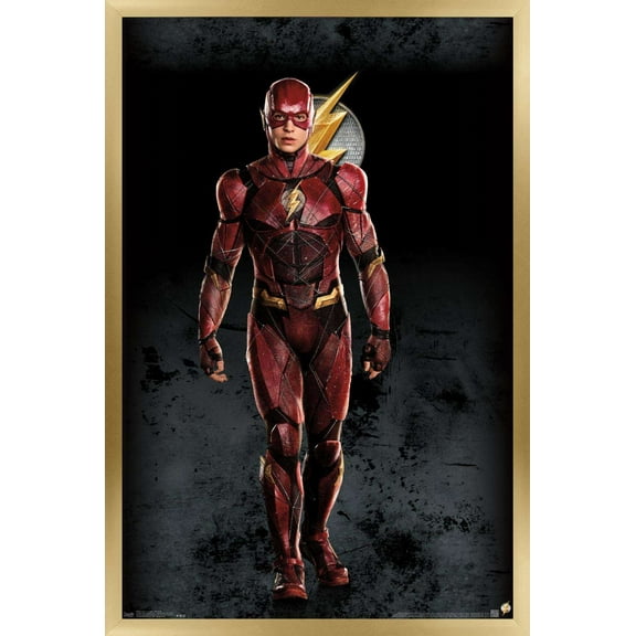 DC Comics Movie - Justice League - The Flash Wall Poster, 14.725" x 22.375", Framed