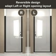 thumbnail image 6 of Noble House 36"x72" Pivot Shower Door, Aluminum Frame with Tempered Glass, Matte Black Finish, 6 of 8