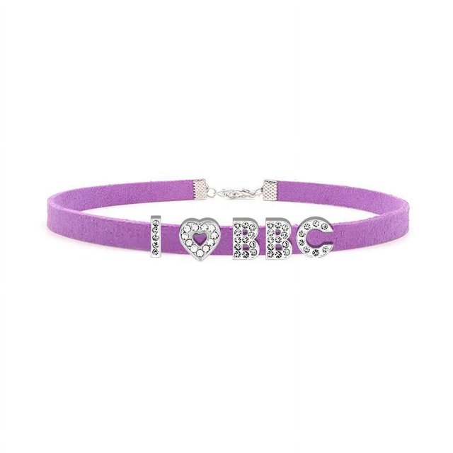 Gargantilla gótica con letras de diamantes de imitación para hombres y mujeres, Collar Sexy, I Love BBC, DIY, Cosplay, nombre personalizado, palabras, regalo de joyería