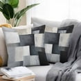 thumbnail image 2 of Abstract Blocks Outdoor Pillow Covers Pack of 2 Black Grey Watercolor Modern Art Waterproof Throw Pillow Covers Decorative Cushion Cases for Patio Garden Tent Balcony Couch 24x24 inch, 2 of 8