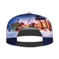 thumbnail image 4 of Daiia Lantern On Snow With Christmas print Flat Bill Hats Flat Brim Trucker Cap Baseball Cap Adjustable Classic Low Profile Hat Unconstructed Plain Cap, 4 of 9