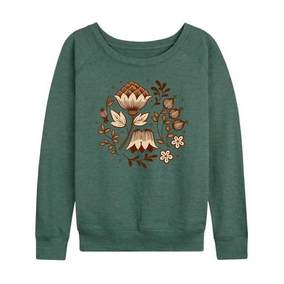 Instant Message - Spring - Flowers in Bloom - Women's Lightweight French Terry Long Sleeve Shirt