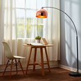 thumbnail image 2 of Teamson Home Lampe sur Pied Arquée Courbée Éclairage Moderne - Or Rose / Marbre Noir, 2 of 10