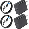 thumbnail image 2 of 45W USB-C Super Fast Charger Android Phone Adapter for Samsung Galaxy S26/S26+/S26 Ultra/S25 Ultra/S25 Plus/S24+/A55/A36/A17/A16/A15/A14, Looptimo GaN Type C Block Fast Charging with 2Pack 6FT Cable, 2 of 9