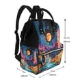 thumbnail image 2 of Pofeuu Fantasy Cosmic Landscape Print Diaper Bag Backpack, Multifunction Travel Pack Maternity Baby Changing Bags, Large Capacity, Waterproof, 2 of 6
