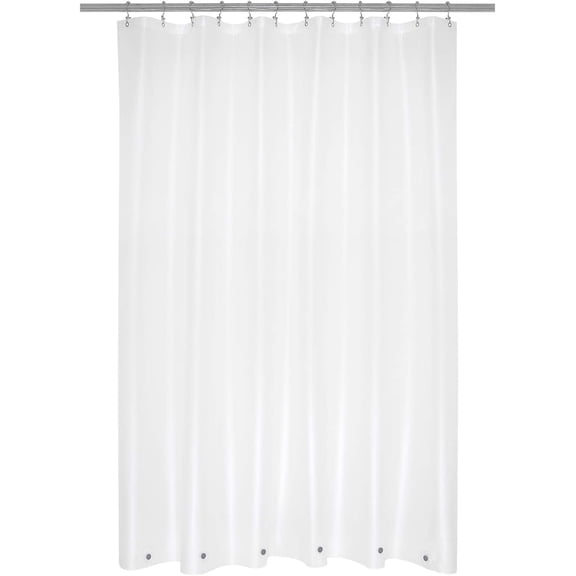 Frosted Shower Curtain Liner with 6 Magnets, 72x72