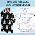 thumbnail image 4 of Oversized Wearable Blanket Hoodie,Halloween Ghosts and Skulls Sherpa Blanket Hoodie with Super Pockets,Super Warm Fuzzy Pullover for Women & Men, 4 of 6