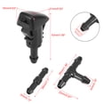 thumbnail image 3 of Car Front Windshield Washer Nozzles Kit for Ram for Chrysler 2 Meters Windshield Washer Hose with 4pcs Connectors, 3 of 9
