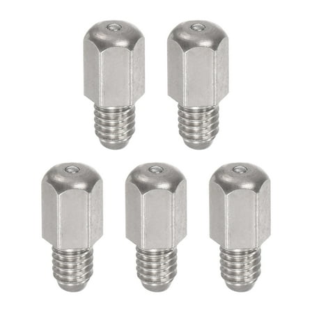 Uxcell Brass Straight Hydraulic Grease Fitting Accessories M4 x 0.7 Thread 5 Pack