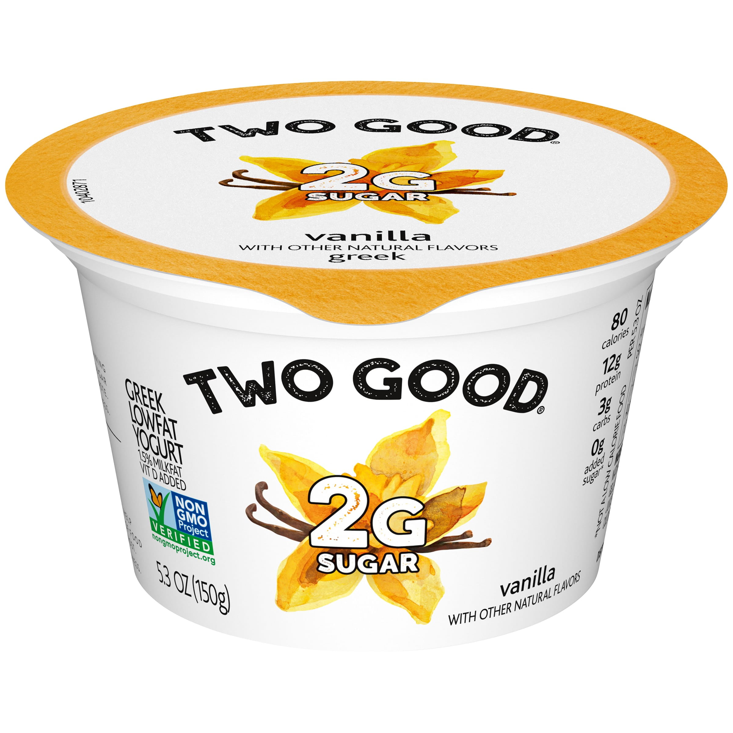 Two Good Vanilla Low Fat Lower Sugar Gluten Free Greek Yogurt, 5.3 Oz