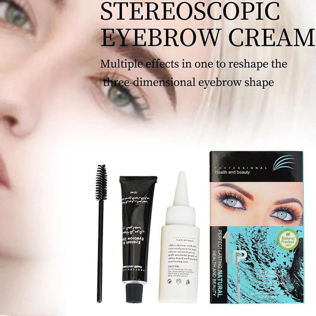Eyebrow Dye Kit Eyebrow Dye And Brush Black Eyebrow Color Set With Brush Half Permanent Eyebrow Coloring Eyelashes And Eyebrow Coloring Dye Eyebrows Coffee 10ml + 10ml