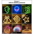 thumbnail image 1 of 81 Styles LED USB Neon Sign Light Wall Hanging Neon Sign Hanging Lamp Fruit Shaped Tree Deer for Party Christmas Gift Room Home, 1 of 5