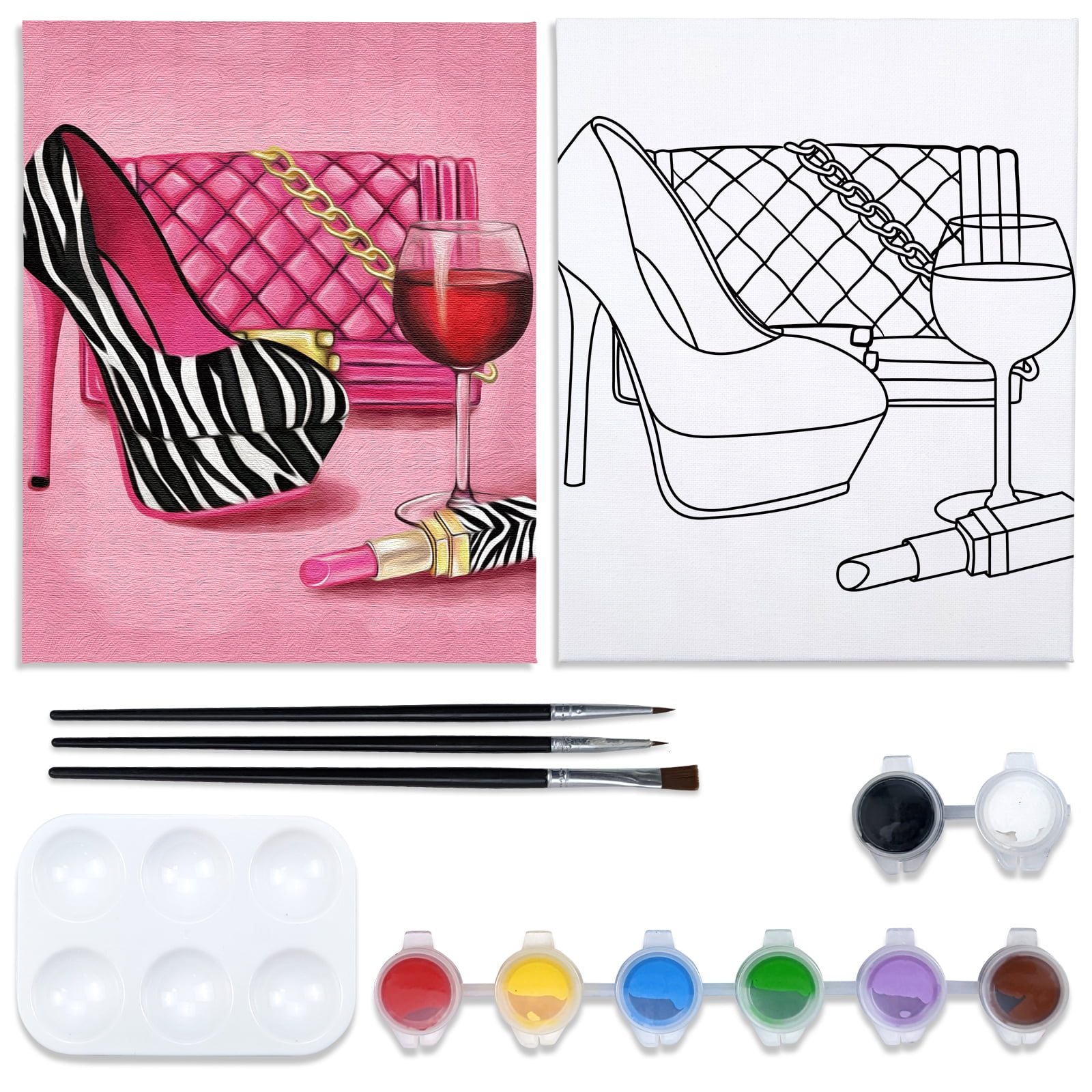 VOCHIC Canvas Painting Kit Pre Drawn Canvas for Painting for Adults