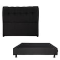thumbnail image 1 of Box Base Cama Matrimonial + Cabecera Nube Negro, 1 of 8
